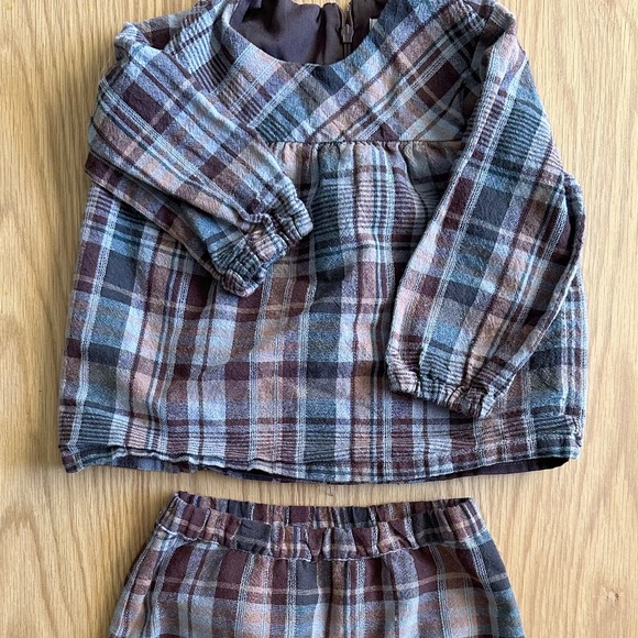 Maniere Plaid Set 2T - Picture 2 of 3